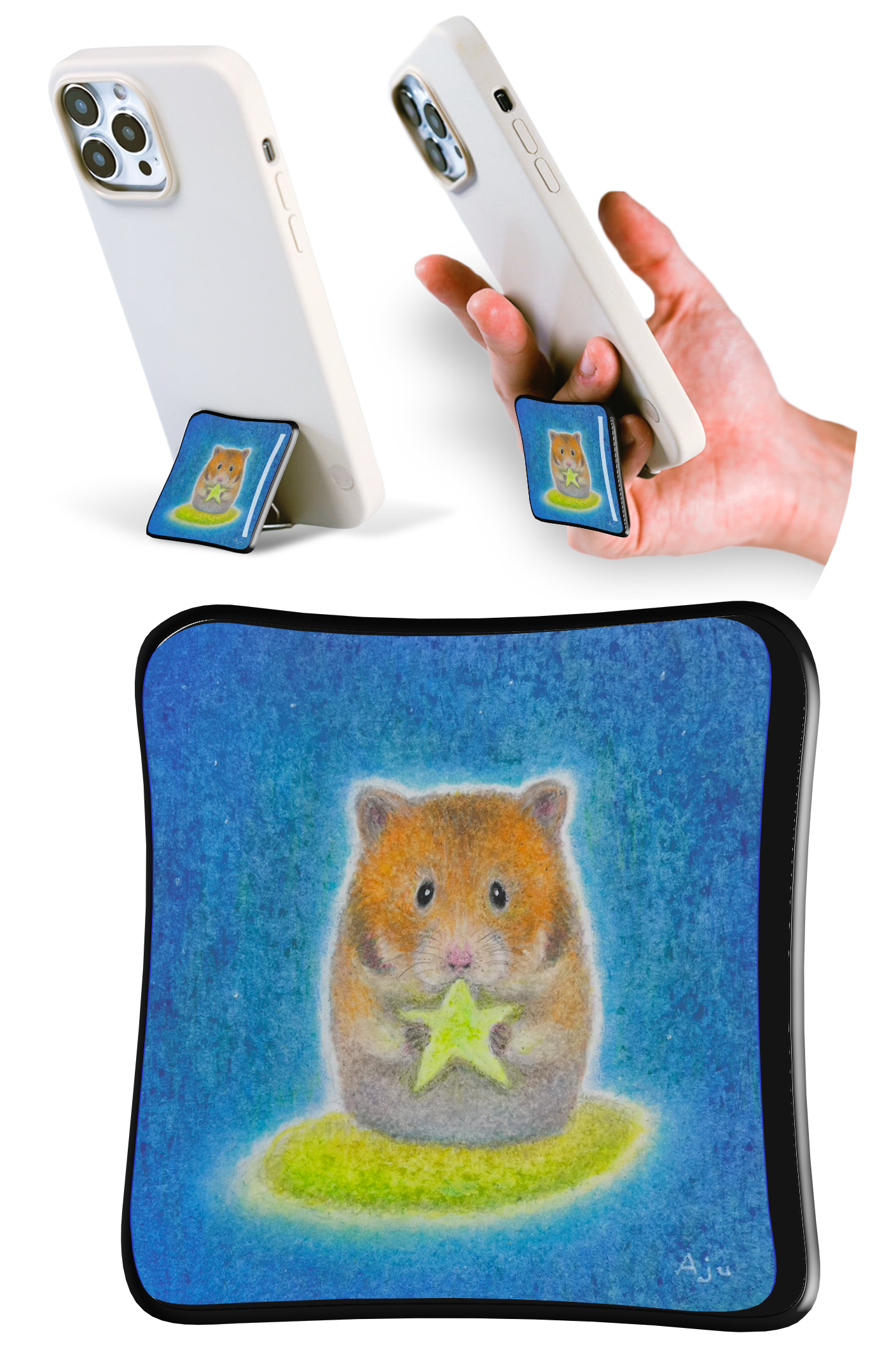 SYANTO Style クリエイターコラボデザイン スマホスタンドリング 内付け