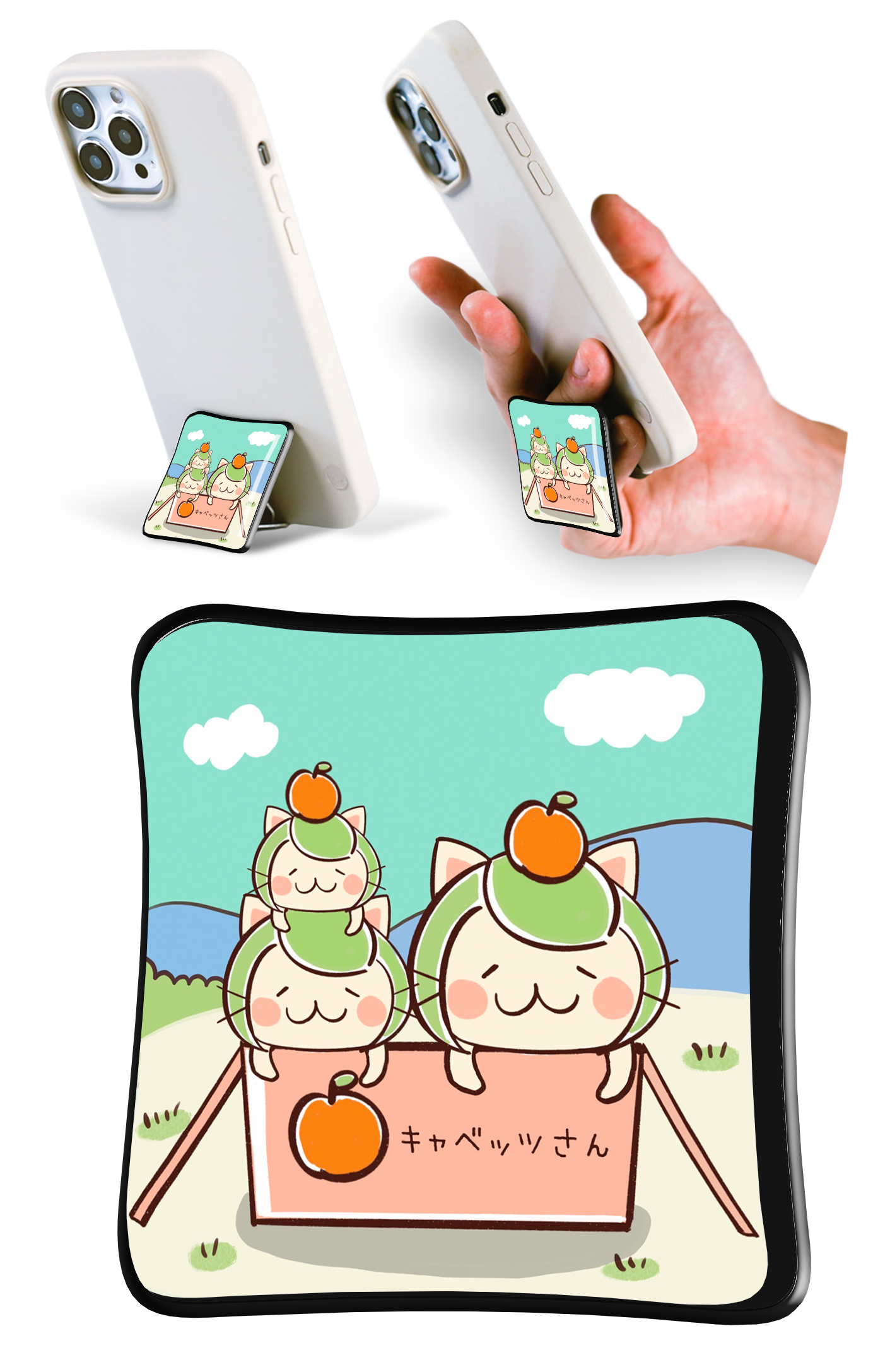 SYANTO Style クリエイターコラボデザイン スマホスタンドリング 内付け