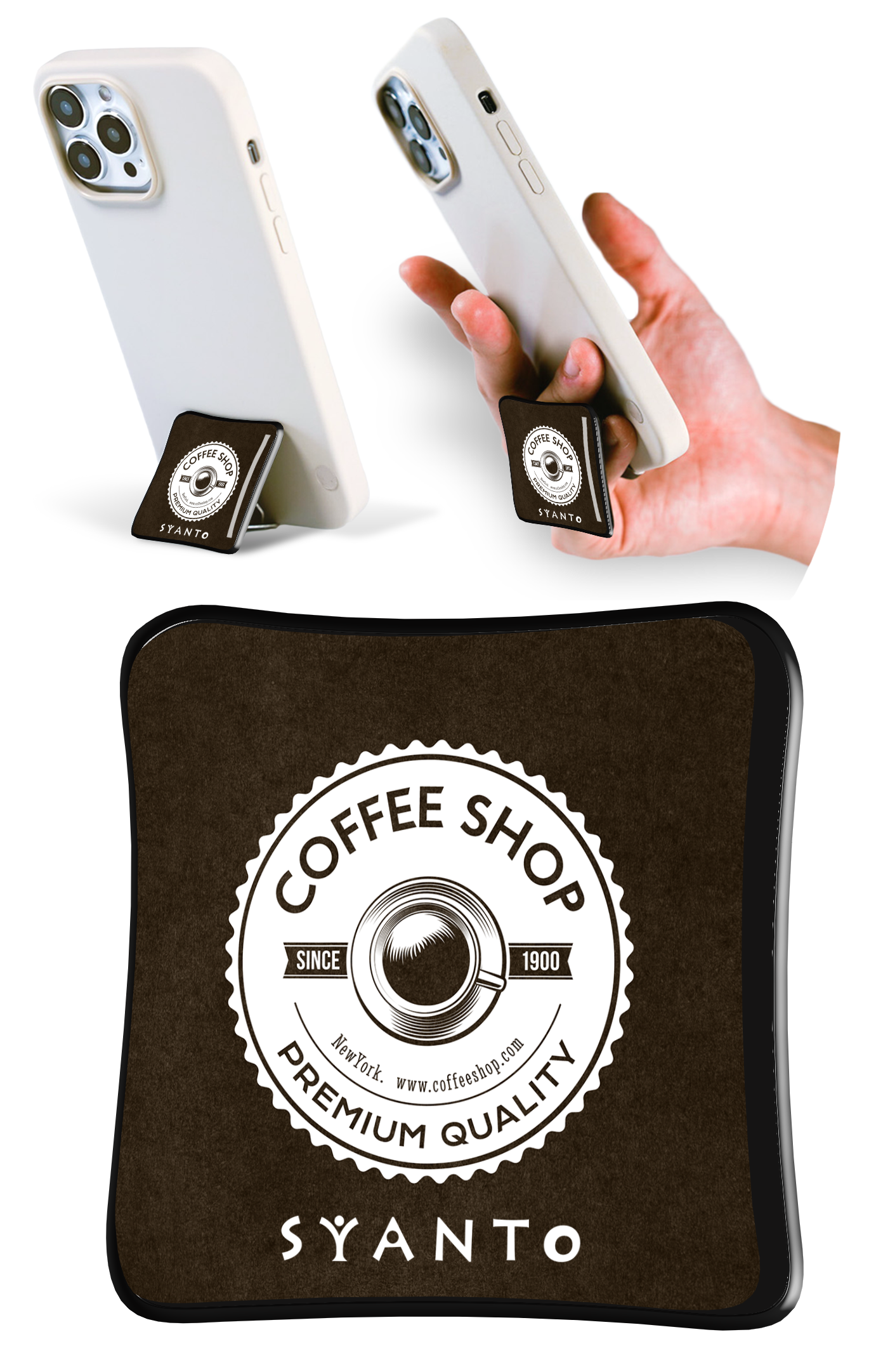 SYANTO Style オリジナルデザイン スマホスタンドリング 内付け