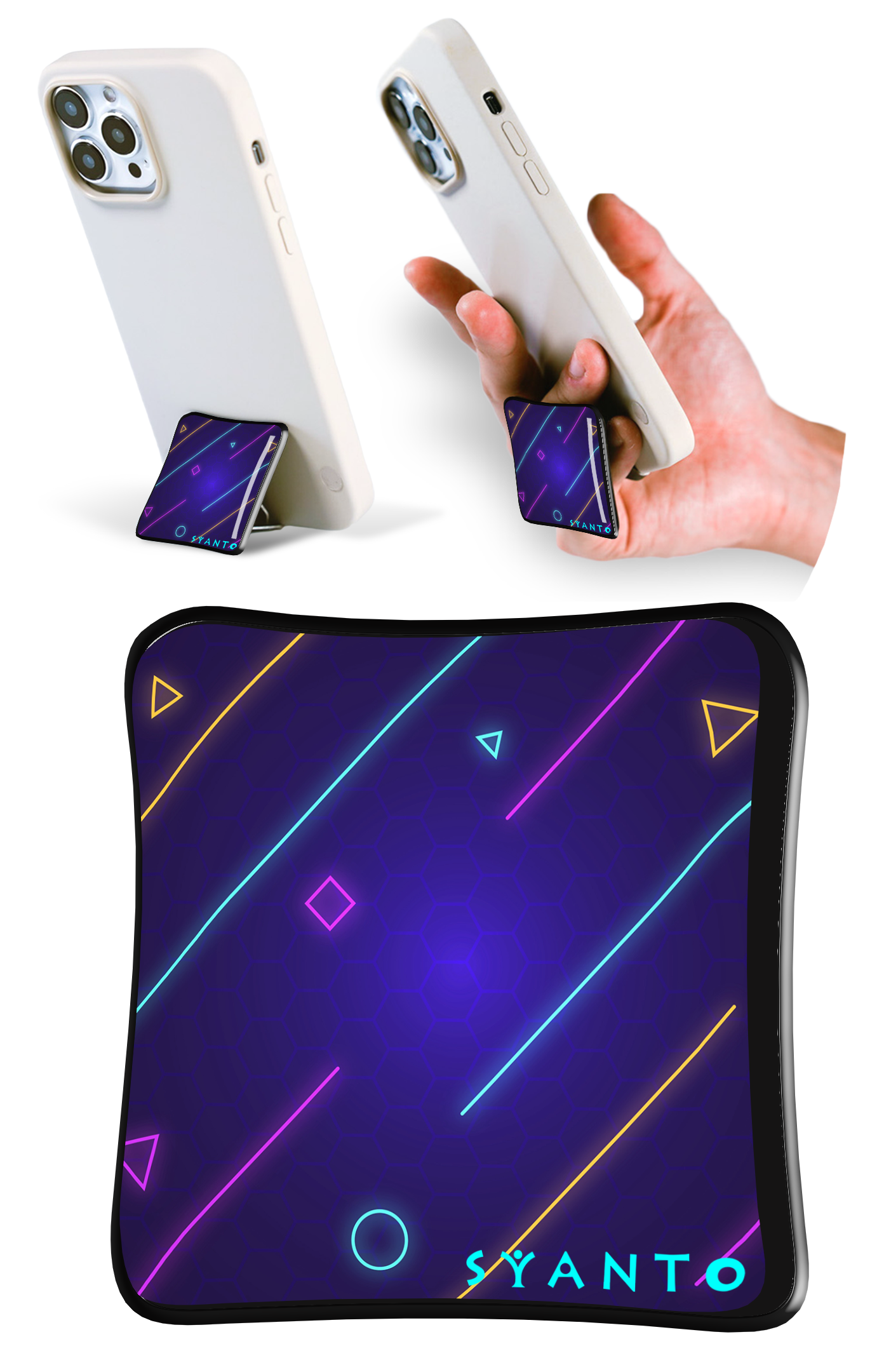 SYANTO Style オリジナルデザイン スマホスタンドリング 内付け