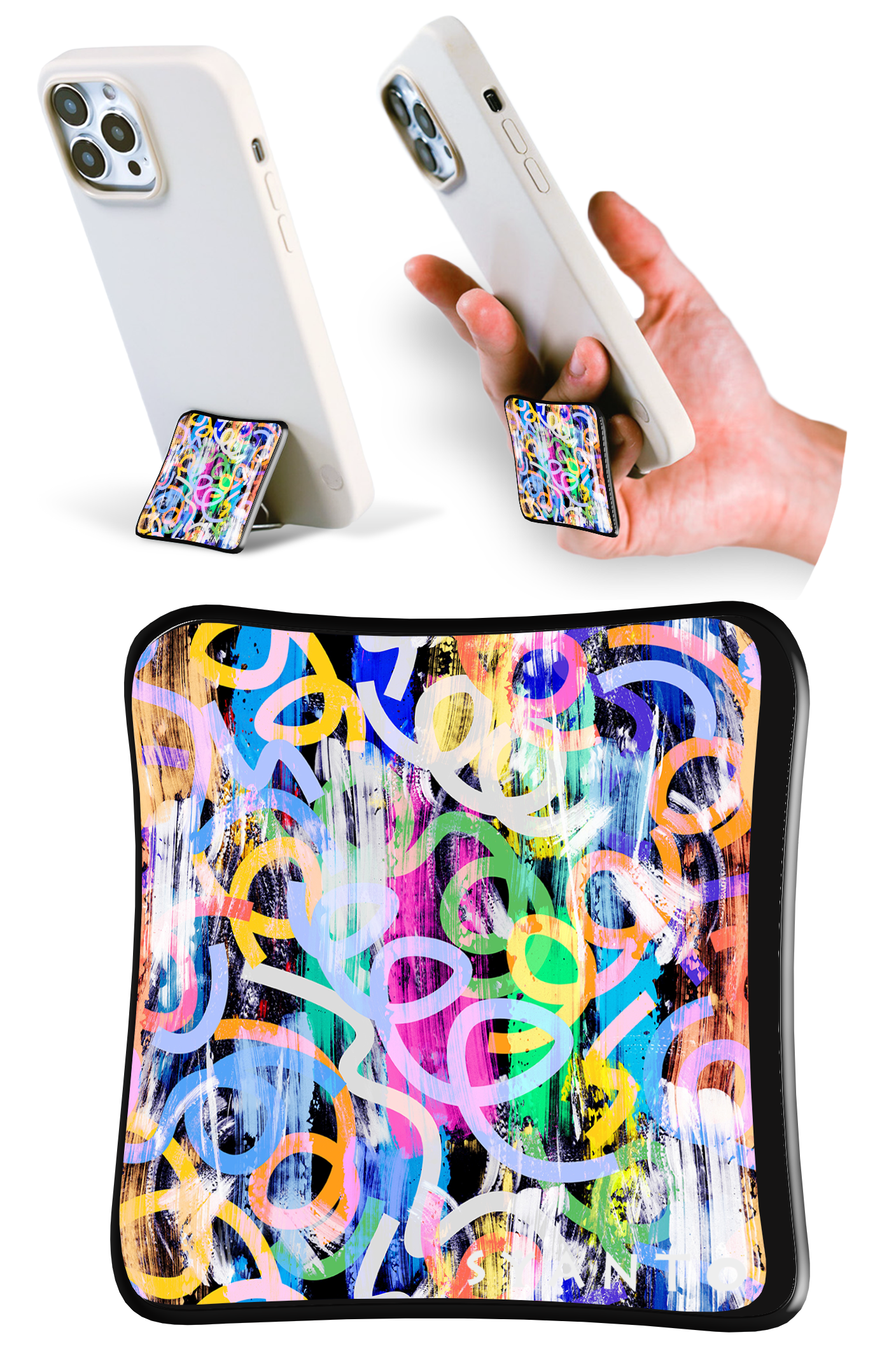 SYANTO Style オリジナルデザイン スマホスタンドリング 内付け